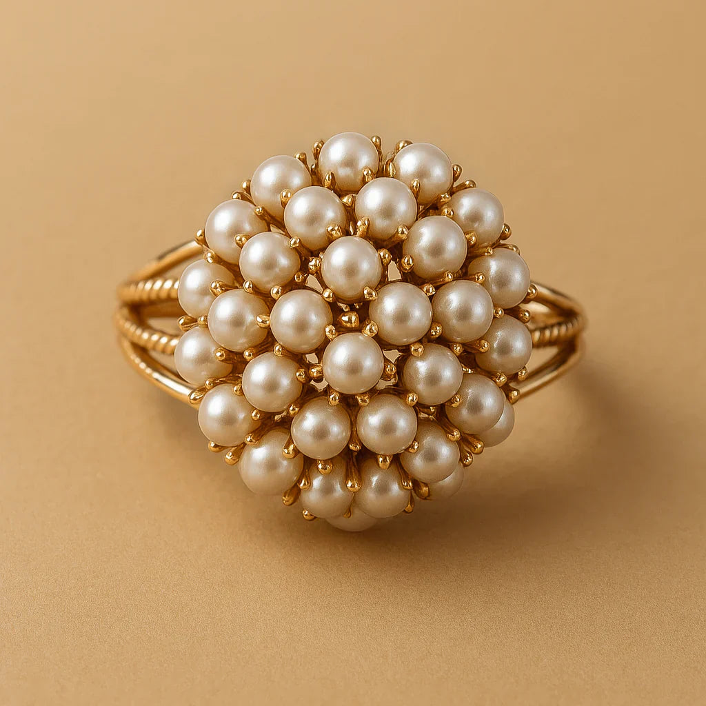 Pearl Inlay Elegance Ring