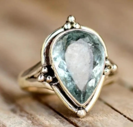 Radiant Colorful Gemstone Mosaic Ring