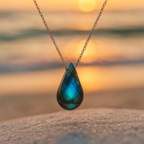 Ocean's Tear Labradorite Necklace