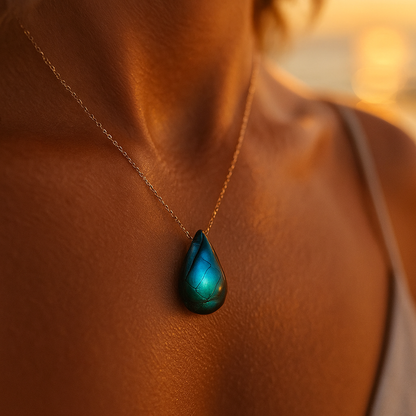 Ocean's Tear Labradorite Necklace