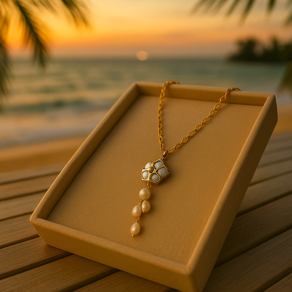 Serenity - Coastal Flower Pearl Necklace