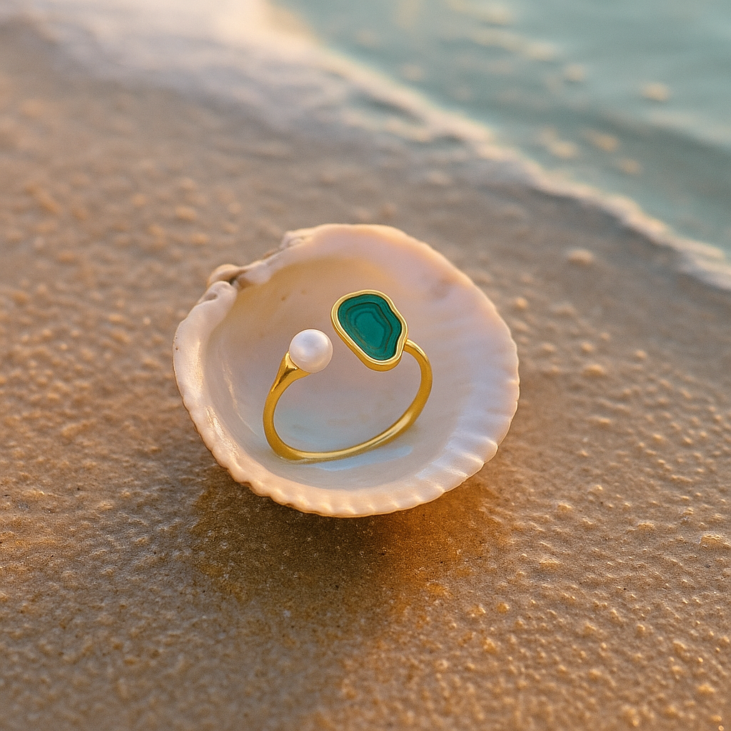 Coastal Elegance Pearl Ring