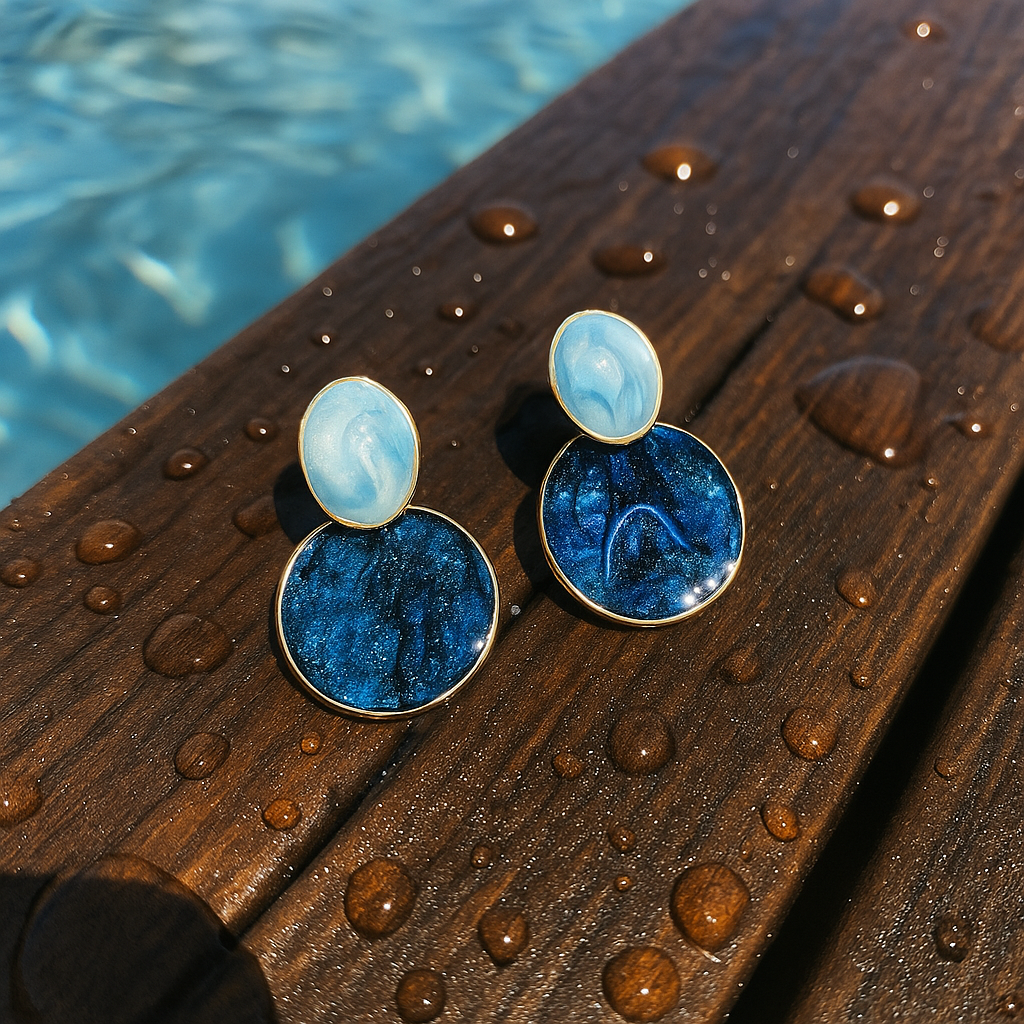 Vintage Sky & Ocean Earrings