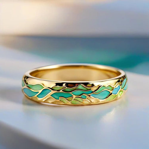 Vanna - Ocean Waves Gold Ring
