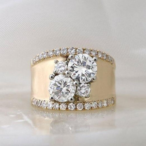 Golden Glow Zirconia Ring
