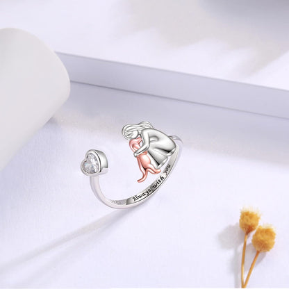 Adjustable Dog Ring in 925 Sterling Silver