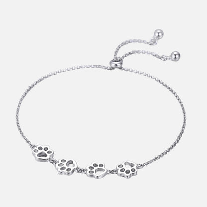 Sterling Silver Paw Print Bracelet