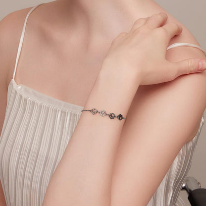 Sterling Silver Paw Print Bracelet