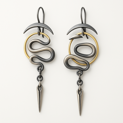 Unique Serpentine Spiral Earrings