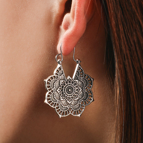 Lotus Mandala Elegance Earrings