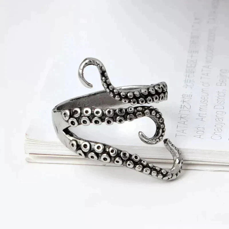 Embrace - Premium Silver Tentacle Ring