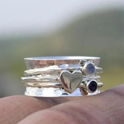 Handcrafted Heart Spinner Ring