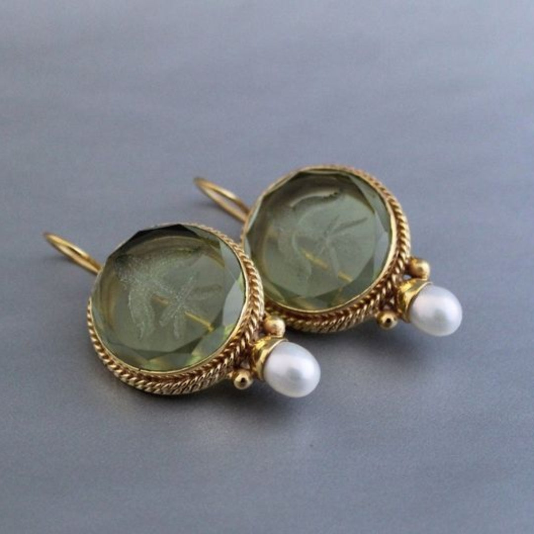 Vintage Premium Green Earrings