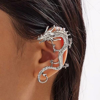 Charm - Silver Dragon Earrings