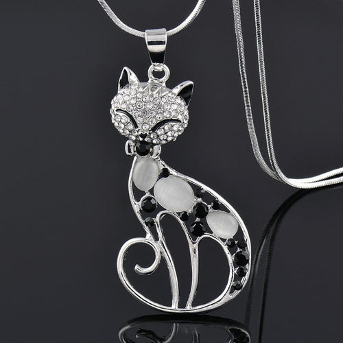 Cats of Love Necklace in Sterling Silver