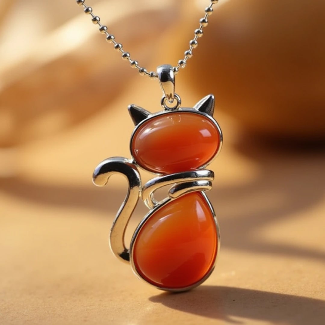 Timeless Cat Stone Necklace