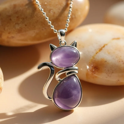 Timeless Cat Stone Necklace