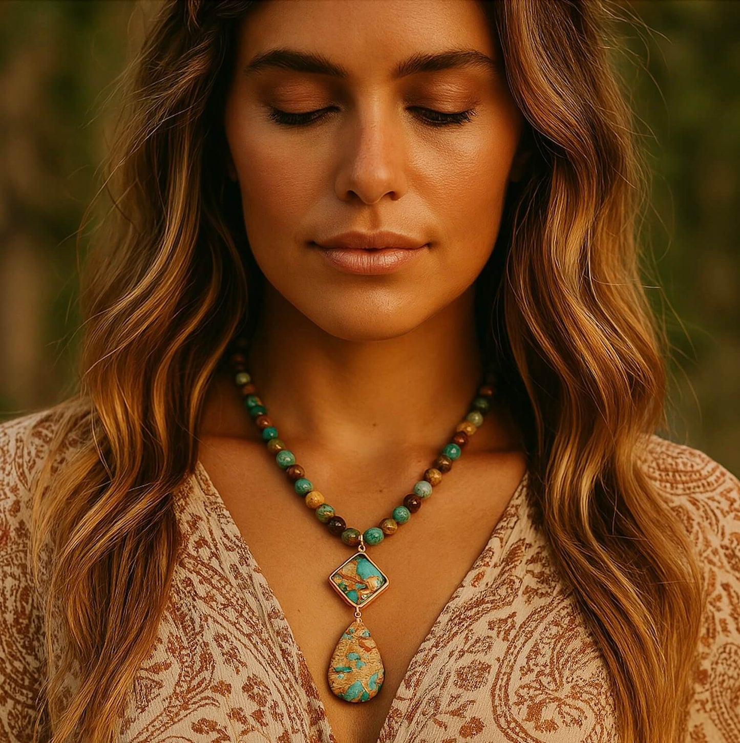 Intense Jasper Spiritual Necklace