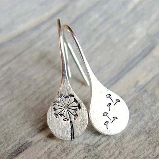 Exclusive 925 Silver Dandelion Earrings