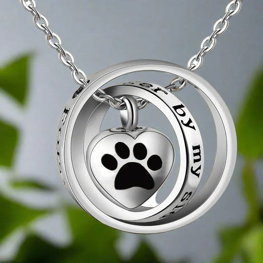 Stainless Steel Urn Paw Necklace