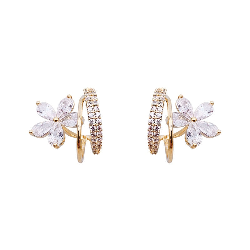 Blossom - Gold Floral Earrings