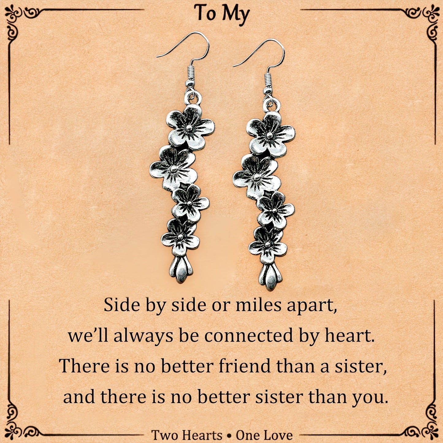 Vintage Daisy Drop Earrings