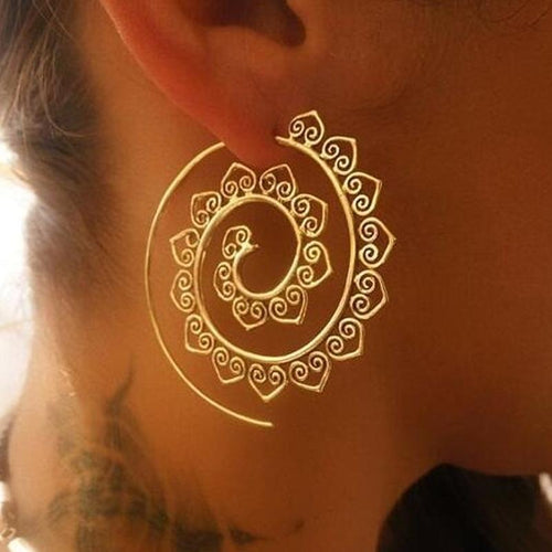 Gold & Silver Spiral Earrings