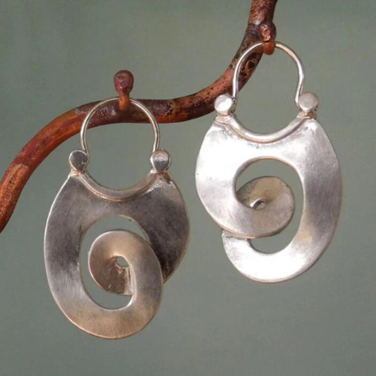 Timeless Twirl Silver Earrings