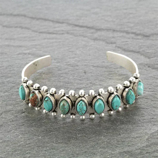 Unique Retro Turquoise Gem Bracelet