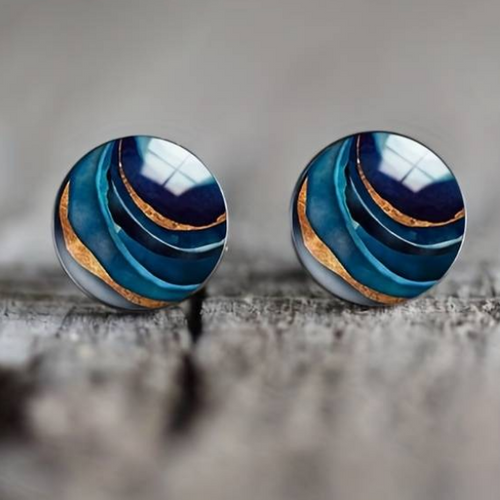 Unique Vintage Blue Earrings