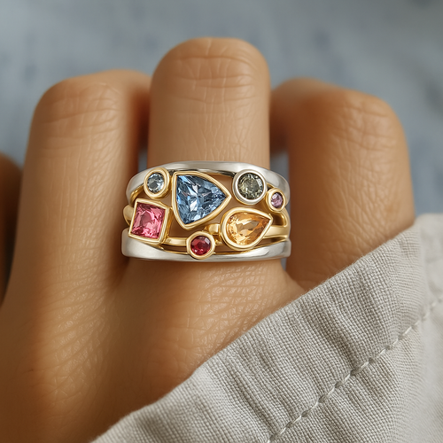 Vintage Colorful Zirconia Ring
