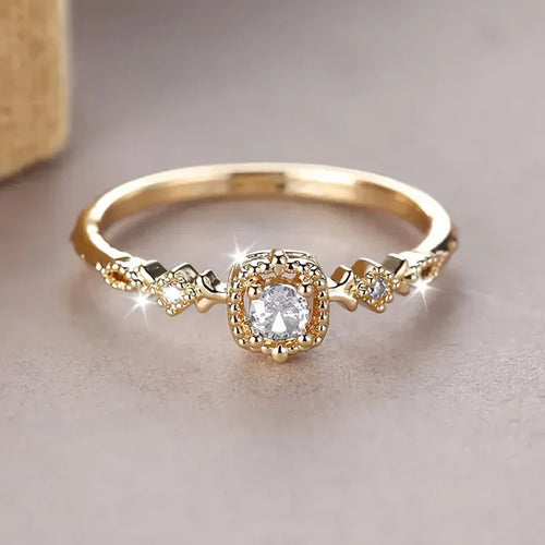Radiant Vintage Crystal Ring
