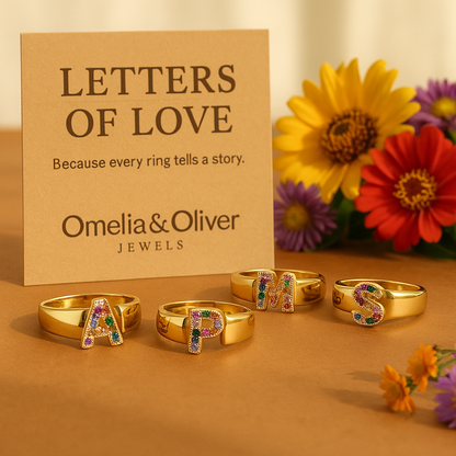 Dream - Gold Stainless Steel Initial Ring