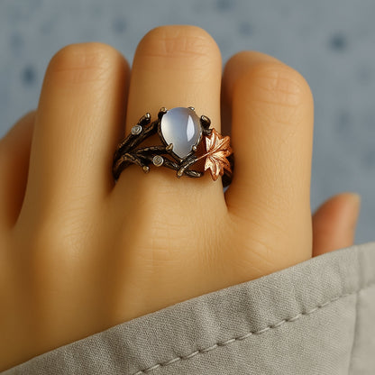 Autumn Nature Moonstone Ring