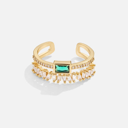 Pine - Layered Crystal Ring