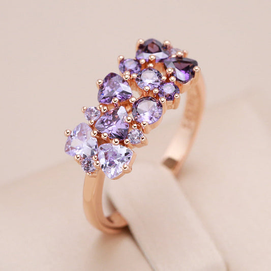 Exclusive Rose Gold Amethyst Ring